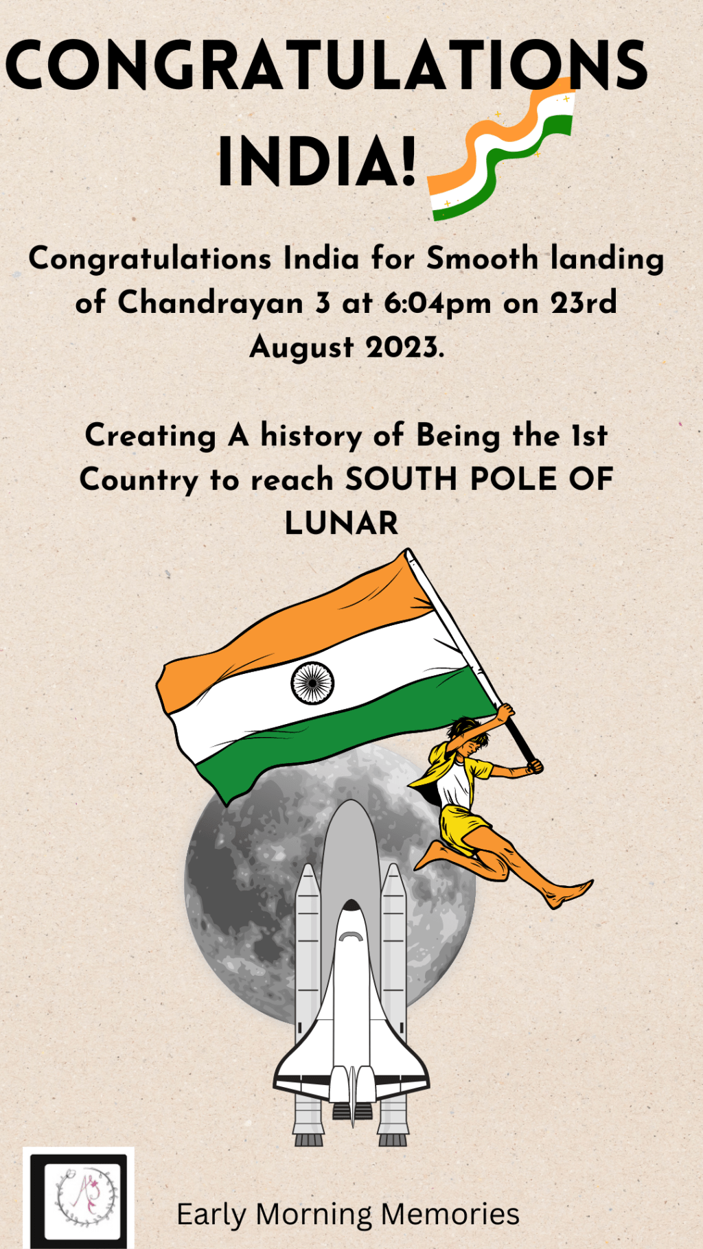 Chandrayan 3: The history created ! Indian Spacecraft smoothly reached Moon South&nbsp;Pole